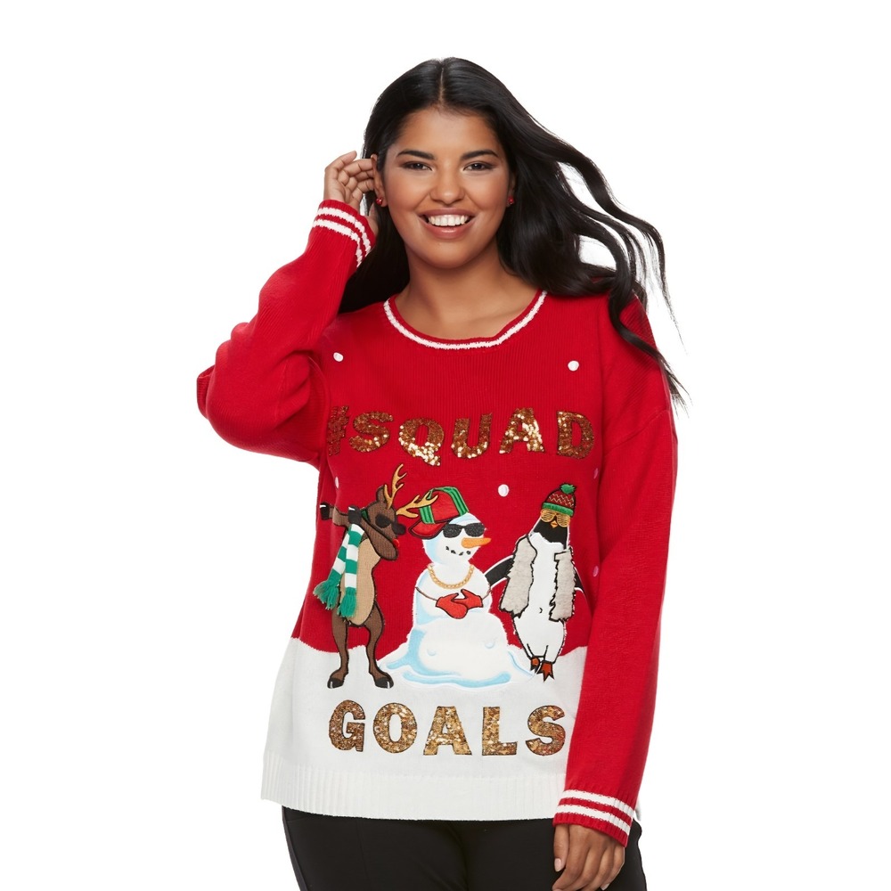Christmas "Squad Goals" Sweater Sz M